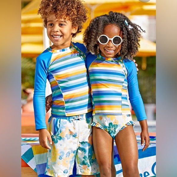 Matilda Jane Undercover Rashguard Size 4 Boys Girls Striped - Picture 1 of 8
